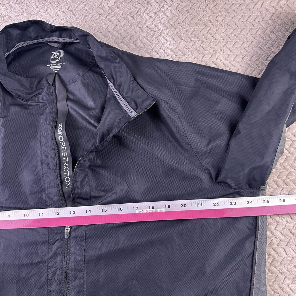 Zero Restriction Jacket Mens Medium M Black Tour Series Full Zip Windbreaker - Picture 7 of 10